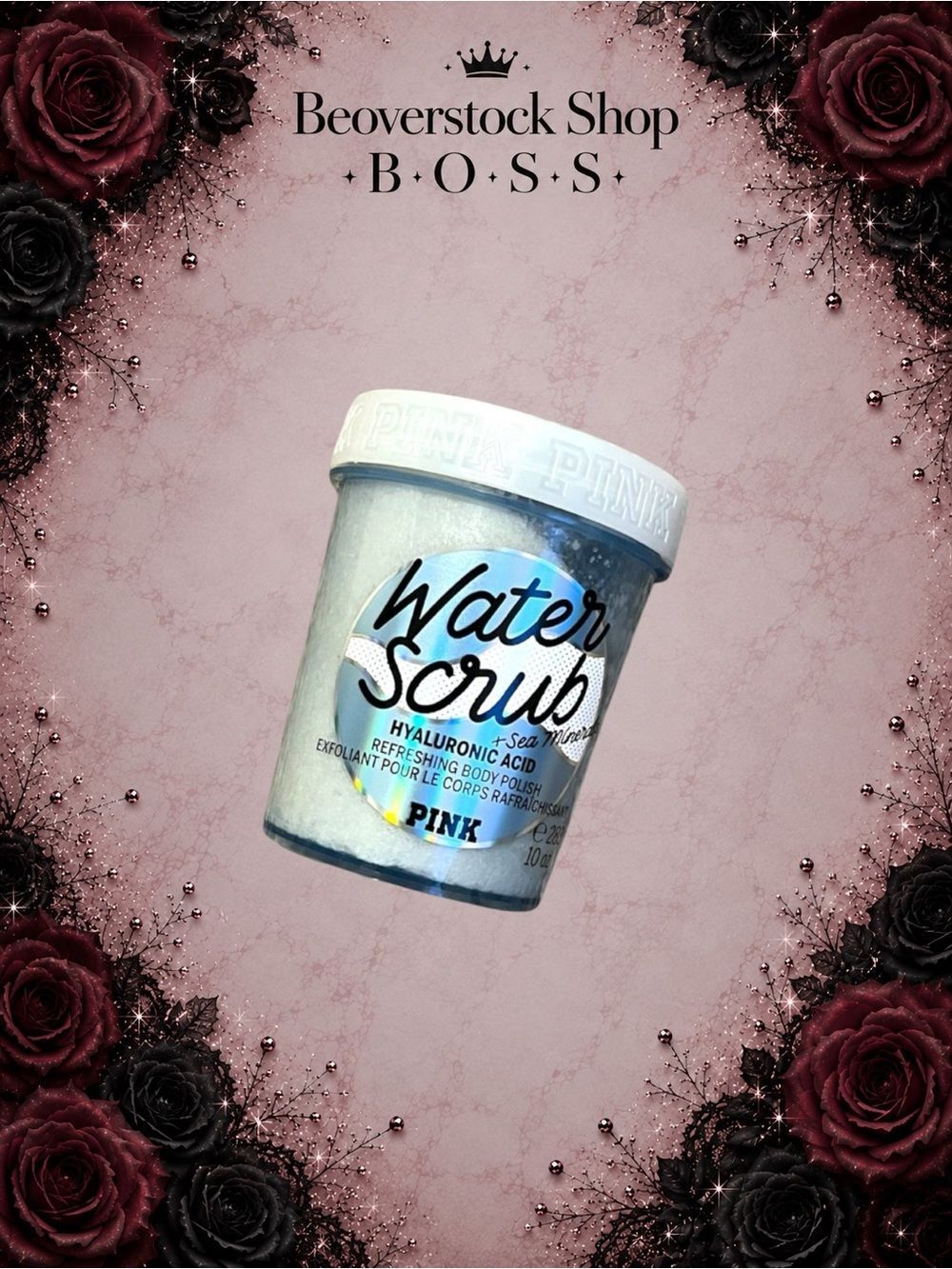 New Victoria’s Secret PINK Water Scrub - Sea Minerals + Hyaluronic Acid | 10 oz